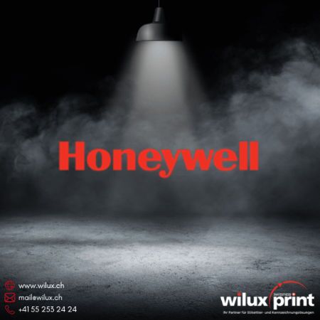 Darstellung des Honeywell Logos als Symbol für fortschrittliche Etikettendrucker nach Marken, von robusten Industrielösungen bis hin zu kompakten und mobilen Etikettendruckern.