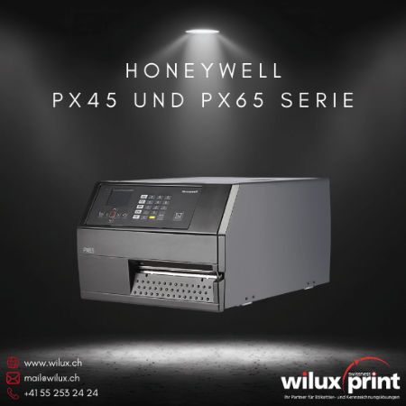 Die Honeywell PX45 und PX65 RFID Etikettendrucker unterstützen Thermodirekt- und Thermotransferdruck und bieten integrierte RFID-Technologie für effiziente industrielle Etikettierungslösungen.