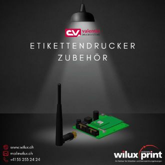 Carl Valentin Zubehör: WLAN-Option für Etikettendrucker, optimiert für kabellose Konnektivität und effiziente Druckprozesse.