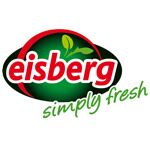 Eisberg AG Logo mit rotem Schriftzug und grünem Blattmotiv, verwendet auf der Testimonial-Seite