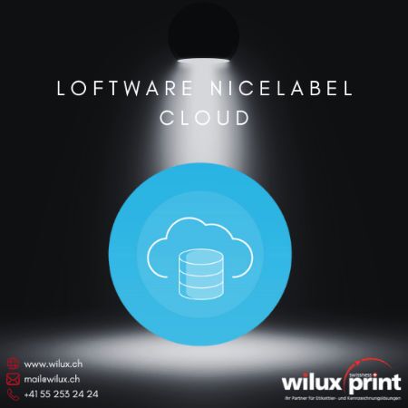 Symbol eines Cloud-Datenbank-Icons, das die Loftware NiceLabel Cloud als Lösung für ein Enterprise-Etikettenmanagement-System darstellt. Ideal für Unternehmen, die Flexibilität, Remote-Zugriff und geringe IT-Aufwände benötigen.