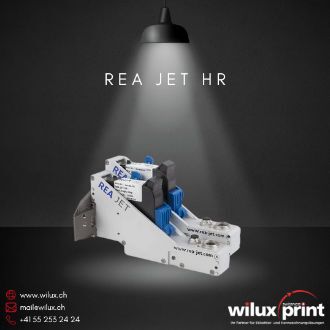 REA JET HR mit 2 Schreibköpfen und Tintenkartusche für präzisen Tintenstrahldruck in industriellen Anwendungen.