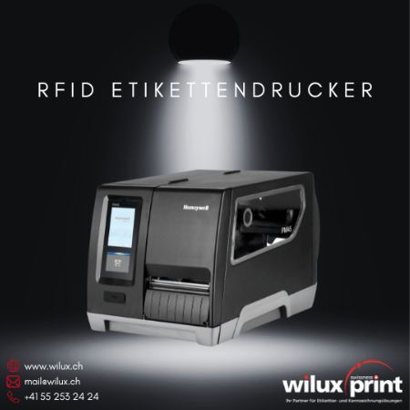 Etikettendrucker nach Technologie: RFID Etikettendrucker Honeywell PM45a für präzisen und effizienten Etikettendruck mit integrierter RFID-Tag-Funktionalität. Ideal für Logistik, Produktion und Produktnachverfolgbarkeit.