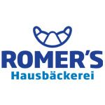 Romer's Hausbäckerei AG Logo in Blau mit stilisiertem Croissant-Symbol, verwendet auf der Testimonial-Seite