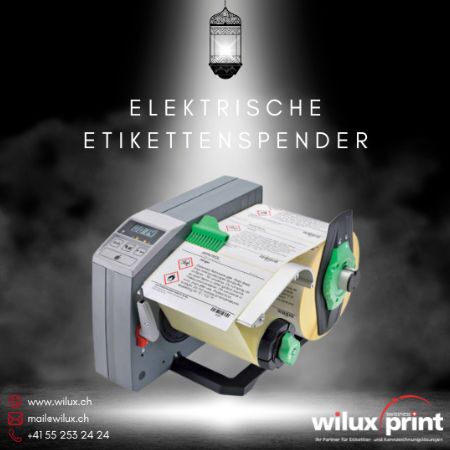 Elektrischer halbautomatischer Etikettenspender CAB HS180 Plus für schnelles und präzises Spenden von Selbstklebeetiketten auf Rollen. Ideal für dezentrale Arbeitsplätze und flexible Anwendungen.