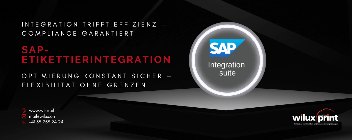 Symbol der SAP Integration Suite, die die SAP-Etikettierungsintegration für effiziente Workflows und optimierte Etikettierungsprozesse darstellt.