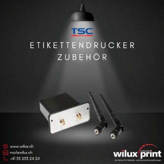 Wi-Fi Modul als TSC Zubehör für Etikettendrucker, zur kabellosen Anbindung und Optimierung der Druckprozesse.