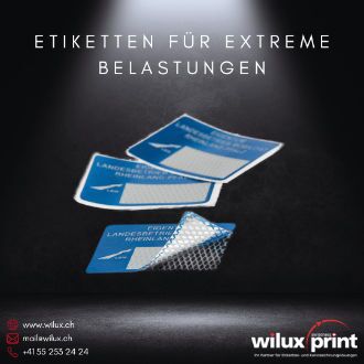 Etiketten für extreme Belastungen, die widerstandsfähig gegen Abrieb, Witterung und raue Oberflächen sind.