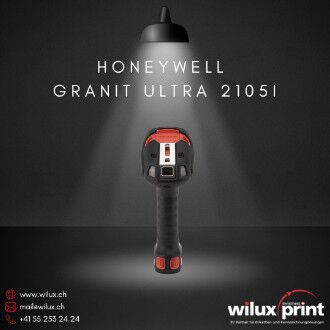 Honeywell Granit Ultra 2105i Frontalansicht mit 1280x1080 Pixel Area-Imager Scanfenster für 1D und 2D Barcodes