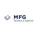 MFG Technik & Service GmbH Logo in blauer Schrift mit grafischem Symbol, verwendet auf der Testimonial-Seite