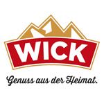 Wick AG Logo in Rot und Weiss mit Bergmotiv und Slogan 'Genuss aus der Heimat', verwendet auf der Testimonial-Seite