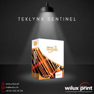 Produktbox von TEKLYNX SENTINEL, einer Software für Druckprozess-Automatisierung und zentrales Print-Management, präsentiert von WILUX PRINT.