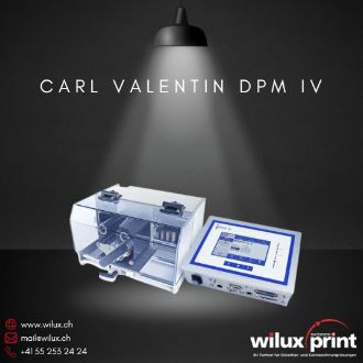 Carl Valentin DPM IV Druckmechanik mit Ansteuerelektronik und Panelgehäuse, optimiert für effizienten Foliendirektdruck mit benutzerfreundlicher Bedienung und einfacher Integration in Produktionslinien.