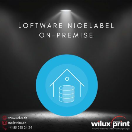 Loftware NiceLabel On-Premise Etikettendesign-Software Symbol, ideal für Unternehmen mit strengen Datenschutzrichtlinien und komplexen Systemintegrationen.