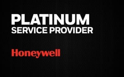 Logos der Auszeichnung von WILUX als Honeywell Platinum Performance Partner und Service Provider, unterstützt durch kompetente technische Ressourcen für schnellen Support und Direktreparaturen.