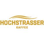 Hochstrasser AG Littau Logo in goldener Schrift mit stilisierter Kaffeelinie, verwendet auf der Testimonial-Seite