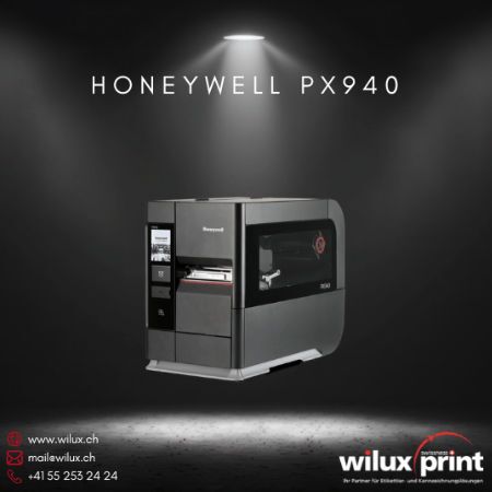 Der Honeywell PX940 RFID Etikettendrucker unterstützt Thermodirekt- und Thermotransferdruck und bietet integrierte RFID-Druckmöglichkeiten sowie eine hochpräzise Druckprüfung.