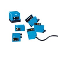 Stationäre Barcode Scanner Sick CLV6er Serie in blau und schwarz in verschiedenen Grössen