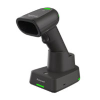 Honeywell Xenon Ultra 1962g barcode scanner handheld showcasing an ergonomic grip, green indicators, and a reliable charging base for professional-grade scanning