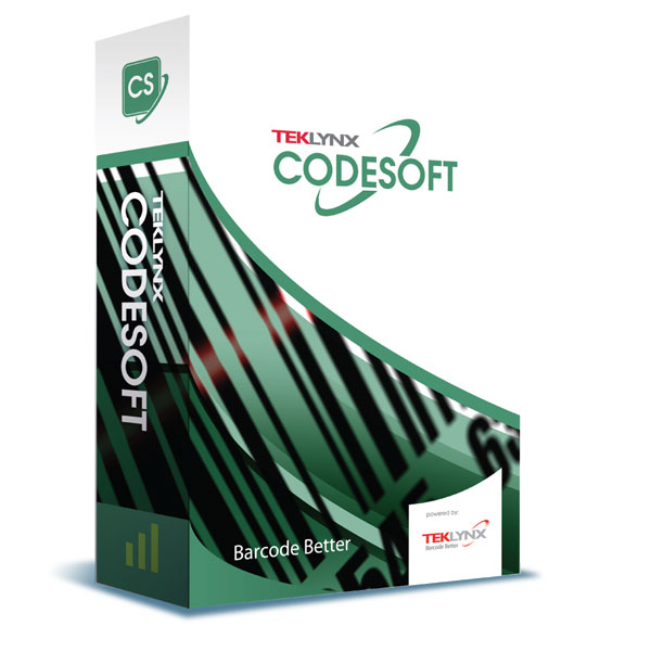 Teklynx CODESOFT Etiketten Software in grün, weiss, schwarzer Verpackung mit weiss, grün, grau, roter Aufschrift