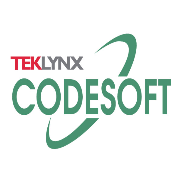 Teklynx CODESOFT Logo in grün, rot und grau