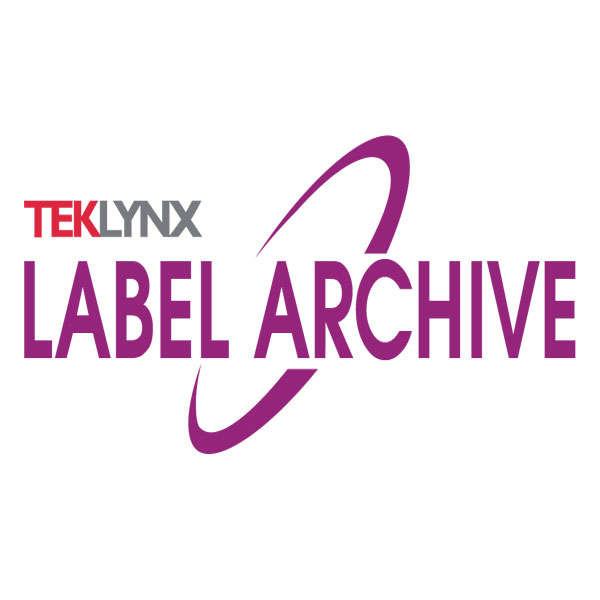 Teklynx LABEL ARCHIVE Logo in violet, rot und grau