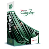 Etiketten Software Teklynx CODESOFT Verpackung mit weisser, grüner, grauer und roter Aufschrift