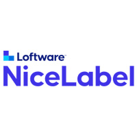 Etiketten Software Loftware NiceLabel Logo in blauer Schrift