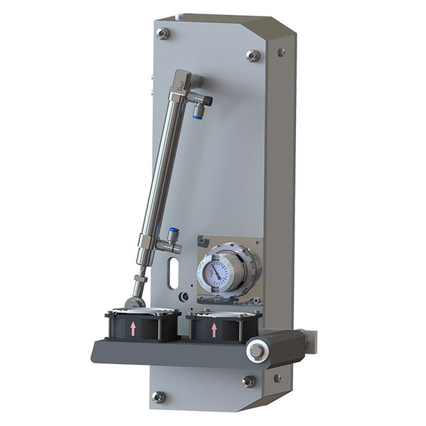 Travelling adapter for label dispenser automatic WLS-II dispenser for labelling in a continuous flow