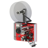 Labelling machines label dispenser automatic labelling head WLS-II dispenser in red, silver and black