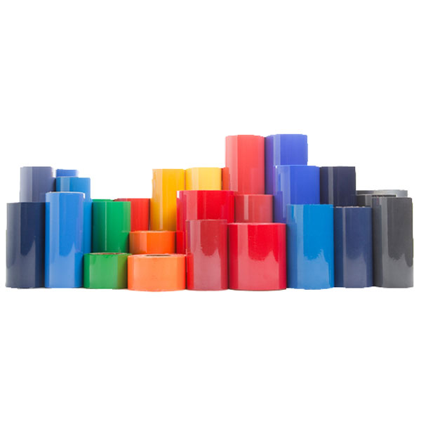 Unprinted hot stamping foils on roll in various shapes, sizes and colors