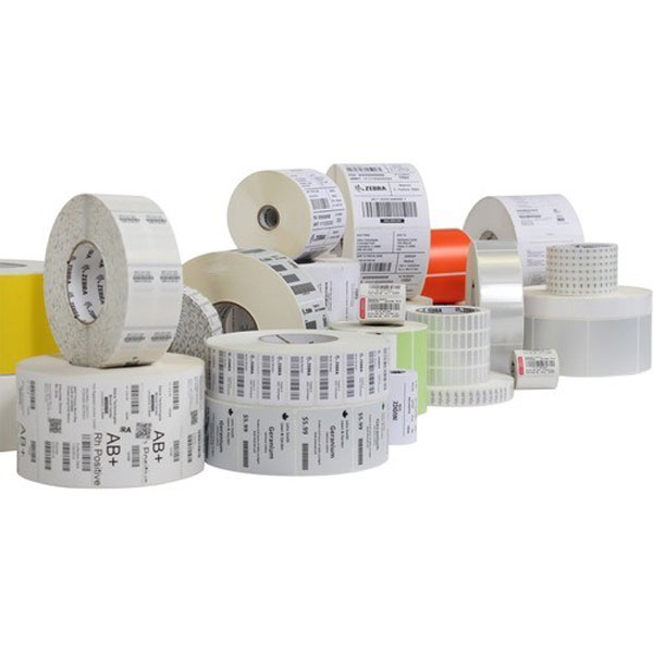 Printed RFID labels on roll in various shapes, sizes and materials