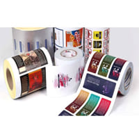 Labels digital on roll and printed in various shapes, sizes and materials