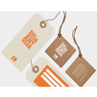 Labels online printed hang tags labels in beige, orange, brown and white