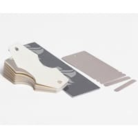 Labels online tear-off tickets in white and grey and in various shapes, sizes and materials