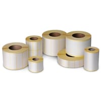 Thermal transfer labels online unprinted on roll in white and in various shapes, sizes and materials