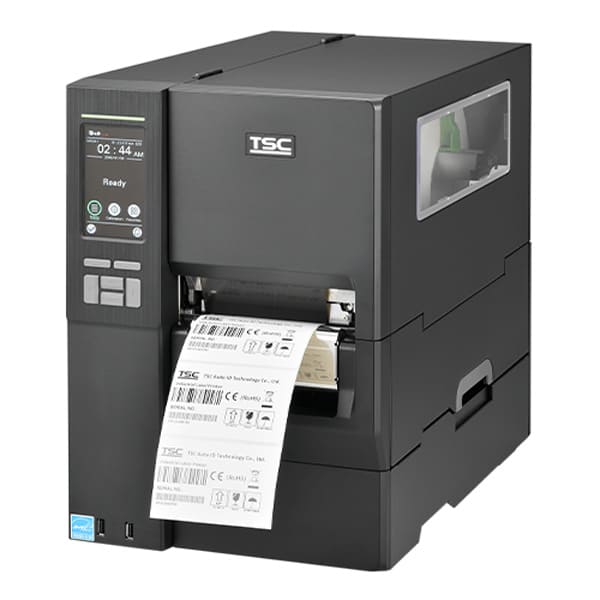 TSC MH241 P series in black and gray with white printed label