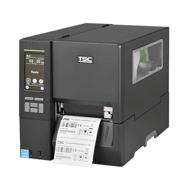 TSC MH241 T series in black and gray with white printed label