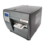 Industrial label printer Honeywell Datamax O'Neil I-Class Mark II in gray with white printed label
