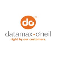 Label printers Datamax O'Neil logo in orange and grey