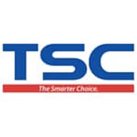Label printers TSC logo in blue, red and white